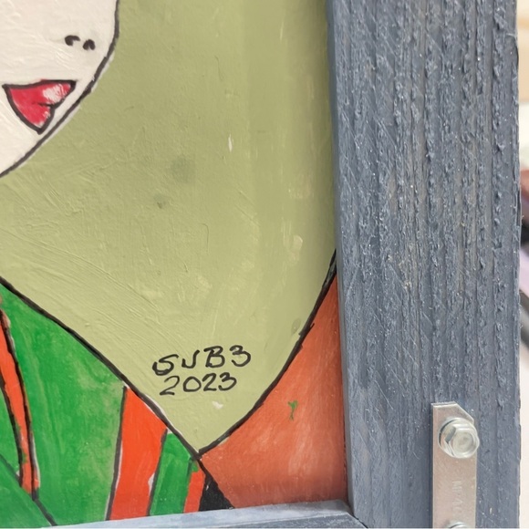 Hand painted Acrylic, Geisha portrait 8 x 10 - Picture 5 of 6